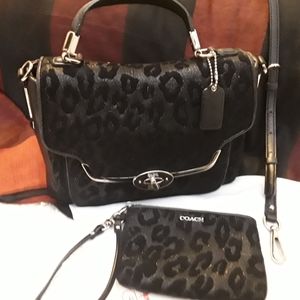 Gently used..Authentic Coach pures and small matching wristlet